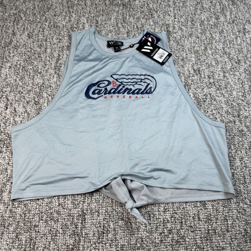 The Wild Collective Tank Top Womens2XL St. Louis Cardinals Baseball Open Back